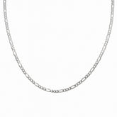 92.5% Sterling Silver Flat Figaro Chain - 4MM